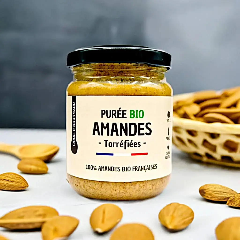 Amandes BIO Purée 200G - Petit déjeuner - Origine France.webp