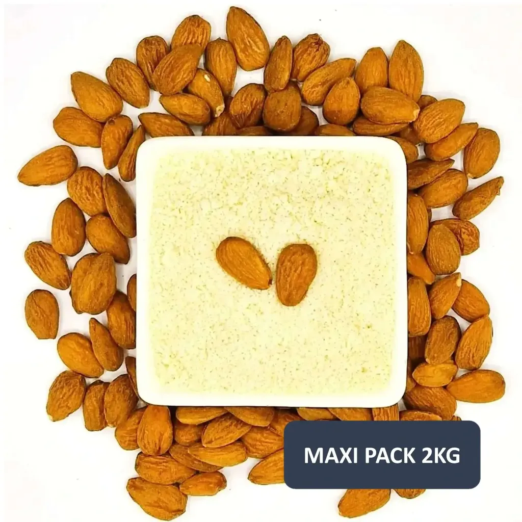 Maxi Pack 2KG - Amandes BIO - Poudre Blanche Extra Fine